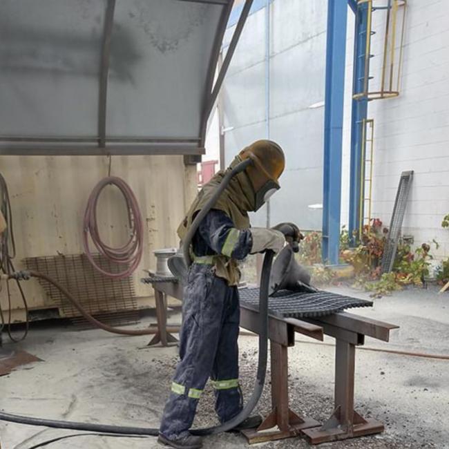 Dependable sandblasting service from Baseline Custom Fabricating Ltd. in Courtice, Ontario